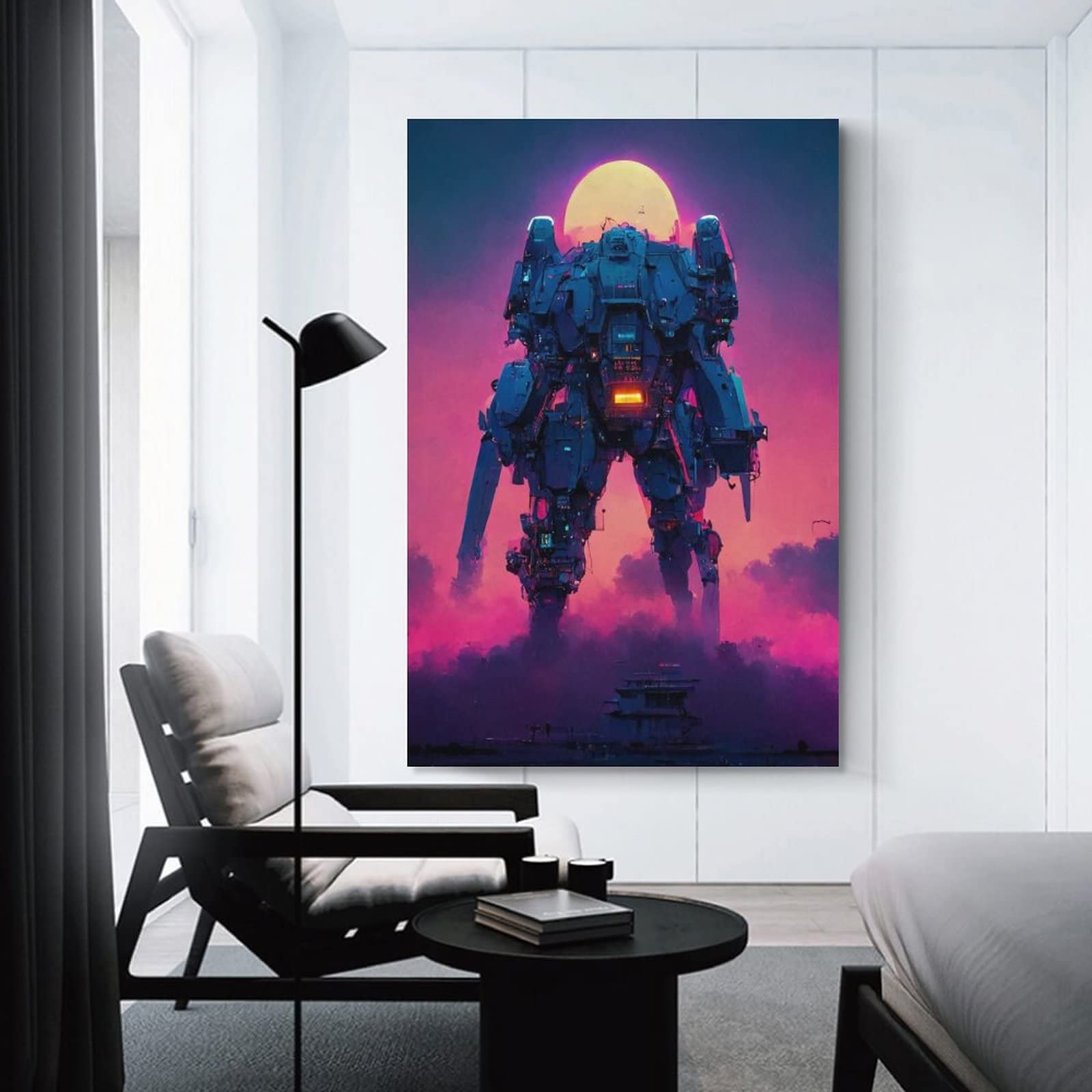 Amazon.co.jp: Synthwave メカポスター 1 キャンバスアートポスター