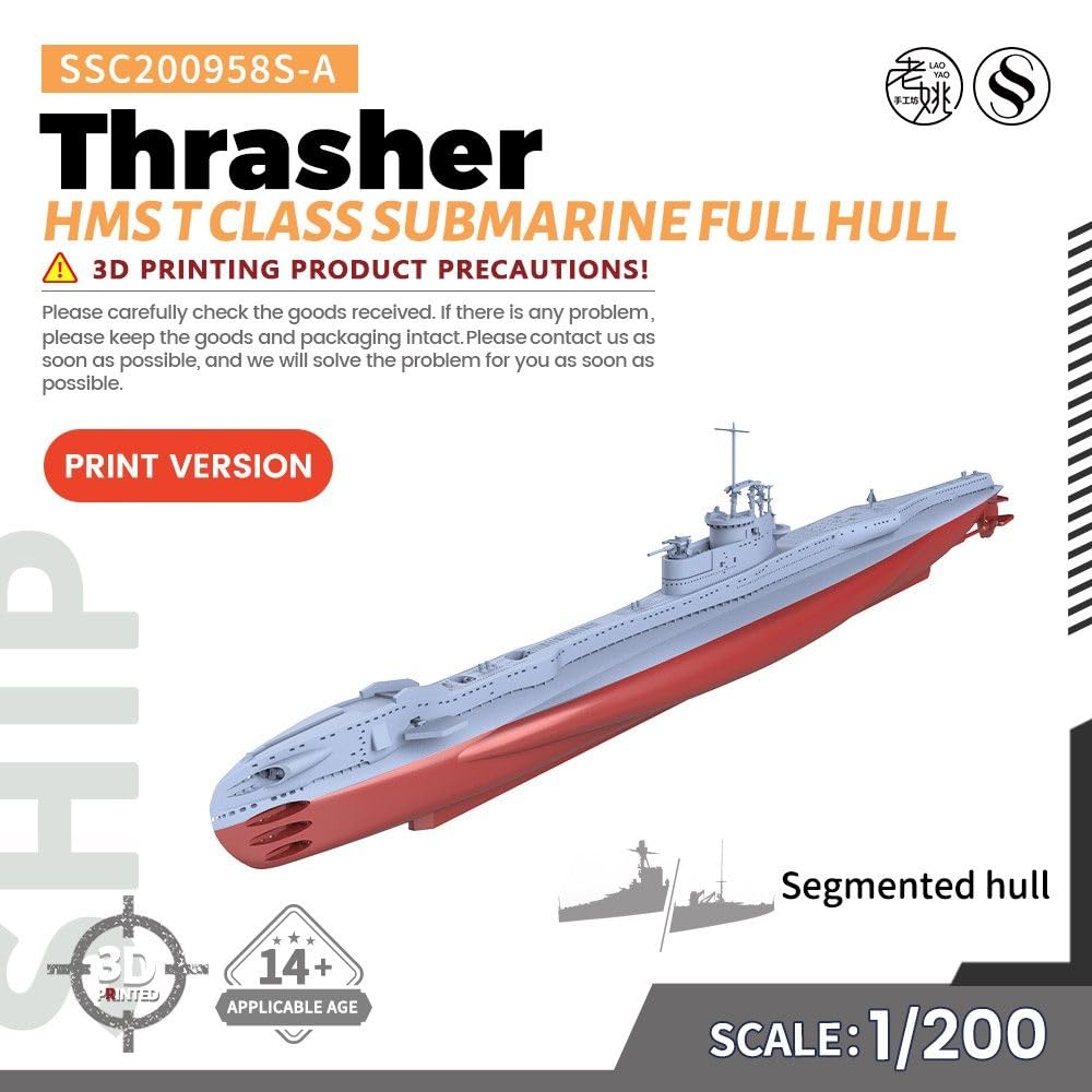 Model wojskowy HMS T Class Thrasher Thrasher Pełny Kadłub