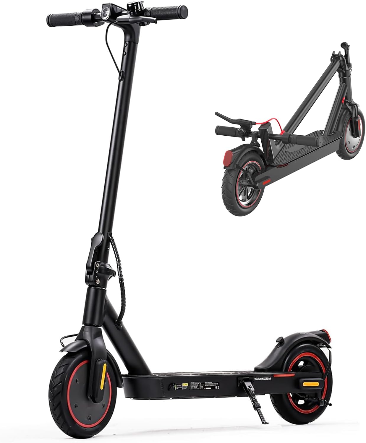 Electric Scooter, Oslich 500W Commuting Scooter, 18 MPH Top Speed, 21 Miles Range, Folding Electric Scooter with Bluetooth App, 8.5" Tires, Dual Braking System
