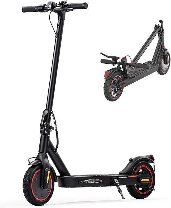 Electric Scooter, Oslich 500W Commuting Scooter, 18 MPH Top Speed, 21 Miles Range, Folding Electric Scooter with Bluetooth App, 8.5" Tires, Dual Braking System