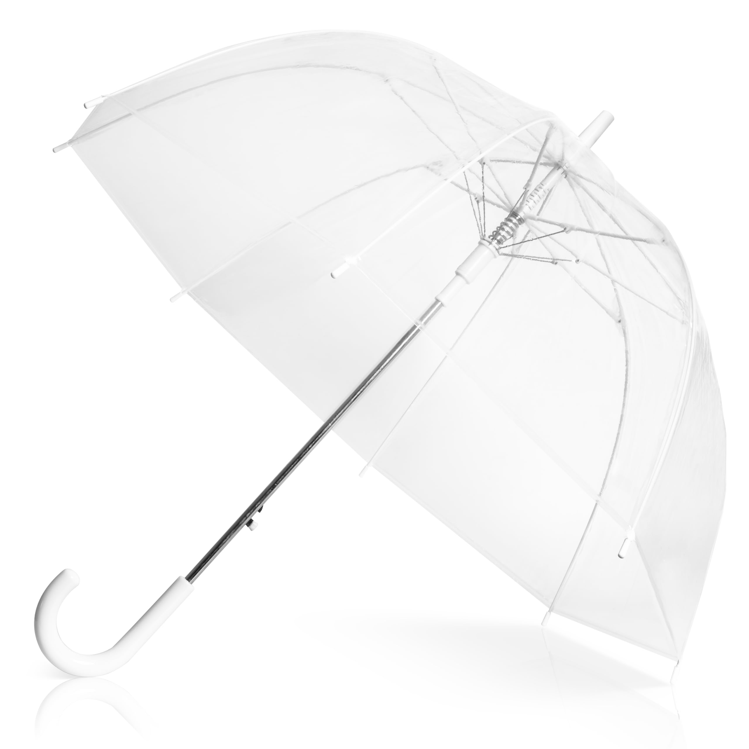 Parasol przezroczysty dla dwojga, duży, przezroczysty parasol idealny na wesele i sesję zdjęciową, dla pary młodej, dla kobiet i mężczyzn, dziewcząt, 12 x przezroczysty – 90 cm