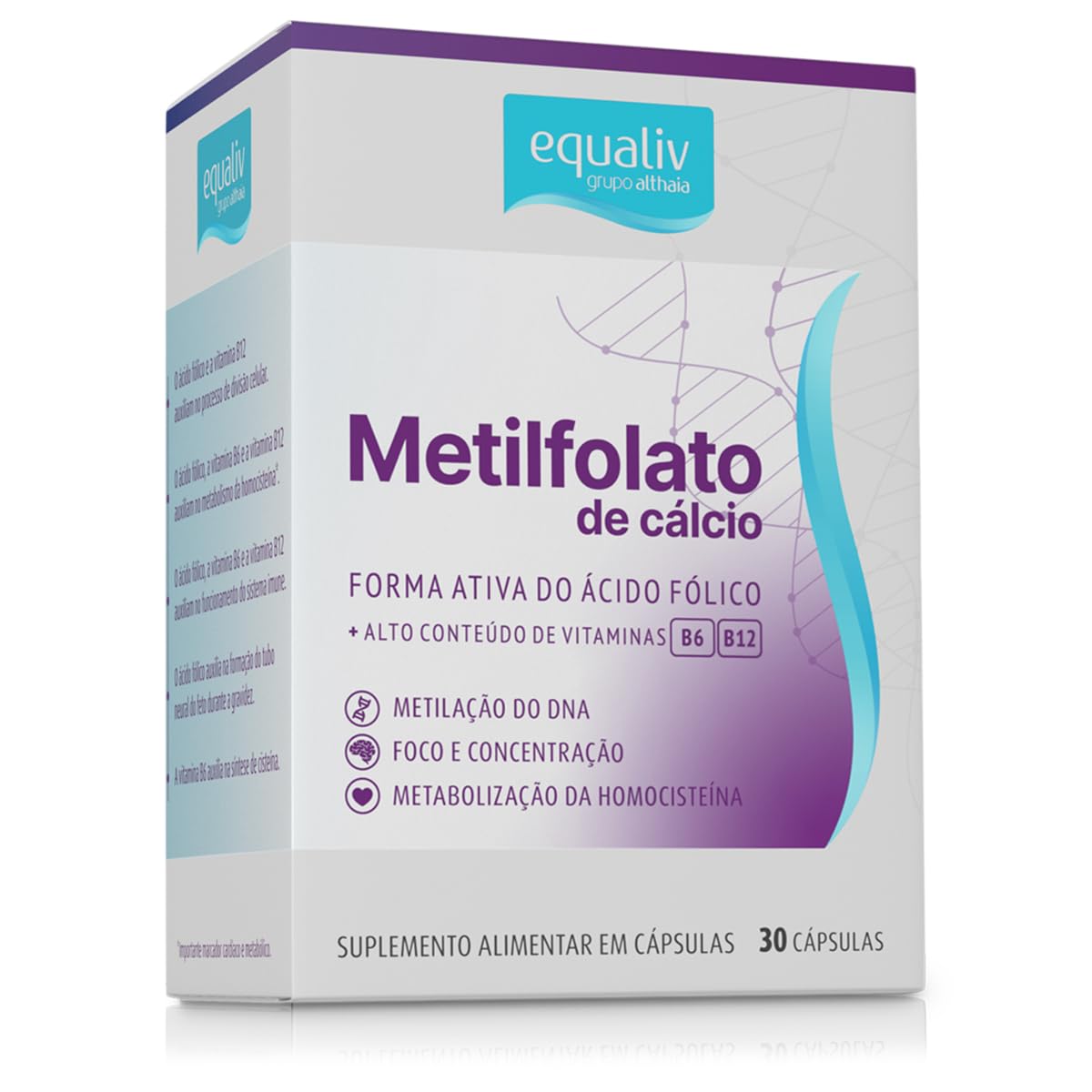 Kit 5 Metilfolato de Cálcio Equaliv 30 cápsulas em promoção! Veja a oferta e mais achadinhos de Vitaminas & Suplementos 3 Hoje é o melhor dia para comprar Kit 5 Metilfolato de Cálcio Equaliv 30 cápsulas com aquele preço maroto! Promoção! Aproveite a oferta! 3