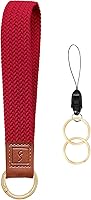 Vista 9 de Fishent Llavero elástico, bonito llavero de pulsera, cordón de muñeca tejido para llaves, llaveros para mujeres y hombres, llaves de automóvil