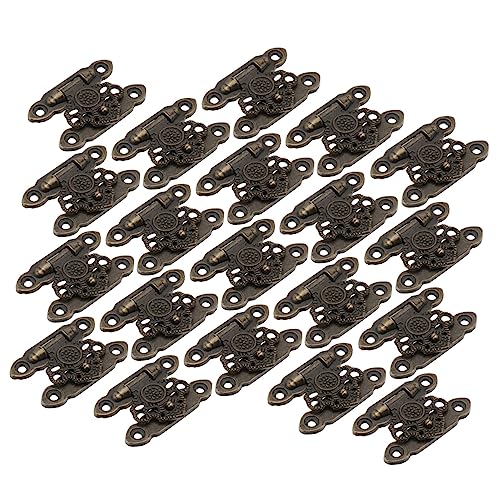 VILLCASE 20PCS Antique Zinc Alloy Suitcase Lock Buckle Set Multi-Purpose Hasp for Leather Bags Wooden Boxes and Trunks Sturdy Metal Bag Fasteners Elegant Design
