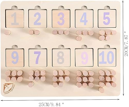 Miniatura 2 de Kghios Tablero de clavijas de conteo, materiales de matemáticas y números Montessori, juguetes para niños pequeños - Materiales de manipulación