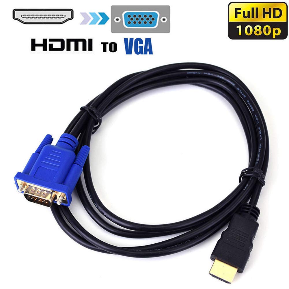 Cavo convertitore HDMI a VGA, 1080p HDTV HDMI a VGA maschio 15 pin per PC TV 1,5 m