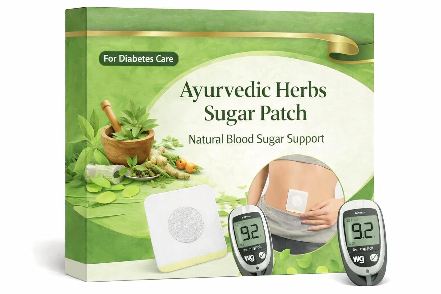 Ayurvedic Blood Sugar Patch for Diabetes Care, Herbal Sugar Control Patch, Natural Sugar Balance Support, Non-Invasive Daily Use for Men & Women - Plant-Based Wellness Solution-image-24