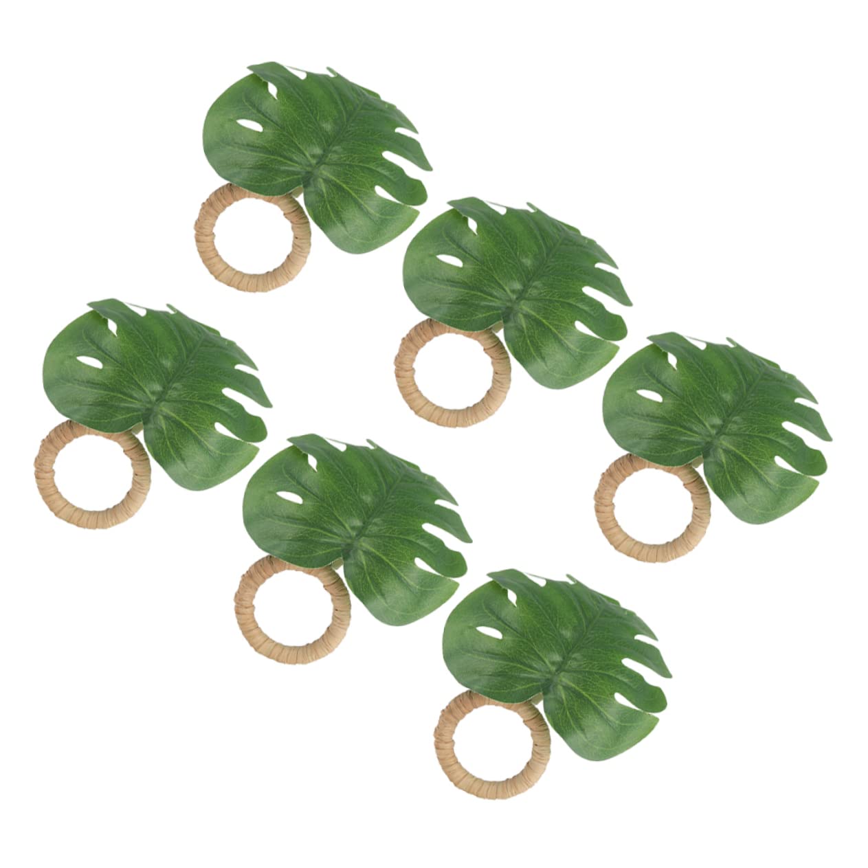 Cabilock 4 Set Portatovaglioli Foglia Di Monstera Tinta Display Arredamento Portatovaglioli Per Tavoli Pipistrello Palma Gnomi Distributore Regolabile Rosso Artificiale Parà Pp 6 Pezzi*4