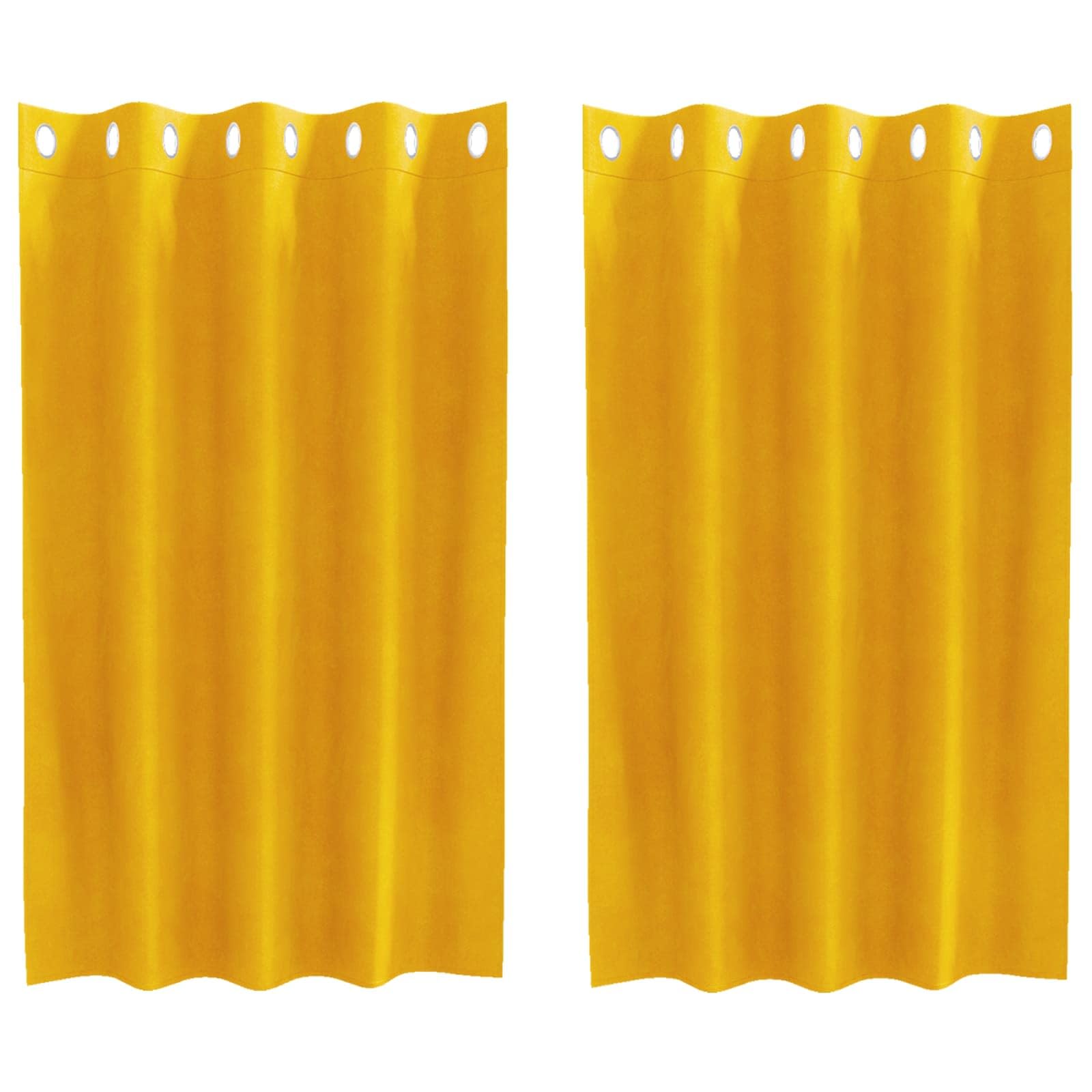 Tende oscuranti, 2 pezzi, giallo senape, 140 x 140 cm, in velluto, con passanti in tessuto, per camera da letto e soggiorno, moderne tende oscuranti per tranquillità