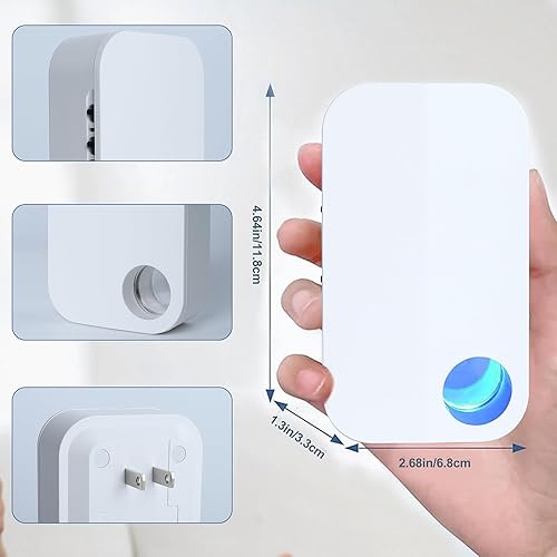 Miniatura 7 de Ionizadores de aire para el hogar, enchufable con 4 cabezales de cepillo de iones negativos, purificador de aire ionizador ultrasilencioso para el