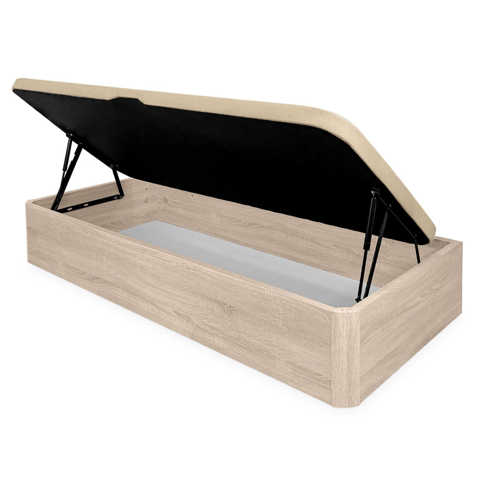 DUÉRMETE ONLINE - Canapé Abatible Lateral Cambria 90x190 cm, Gran Capacidad de Almacenaje, Estructura Súper Reforzada, Tapa 3D Transpirable, Incluye Subida a Domicilio