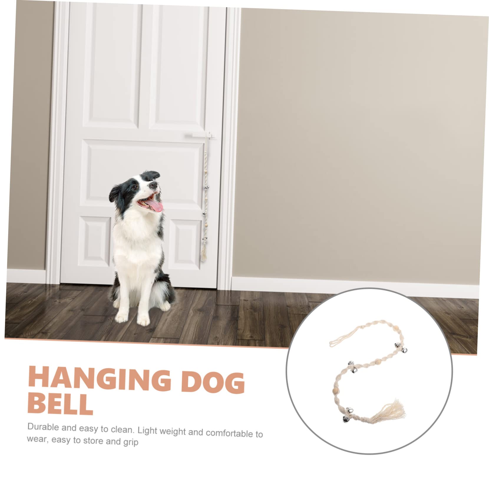 POPETPOP 4piezas Timbre Colgante para Perros Decoración Creativa y Funcional Accesorio De Entrenamiento para Mascotas para Puertas y Entrenamiento De Perros