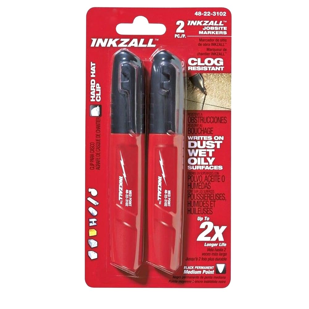 Generic MKE-48-22-3102 For Milwaukee Tool Black Medium Point Marker (2 PK) - IN STOCK