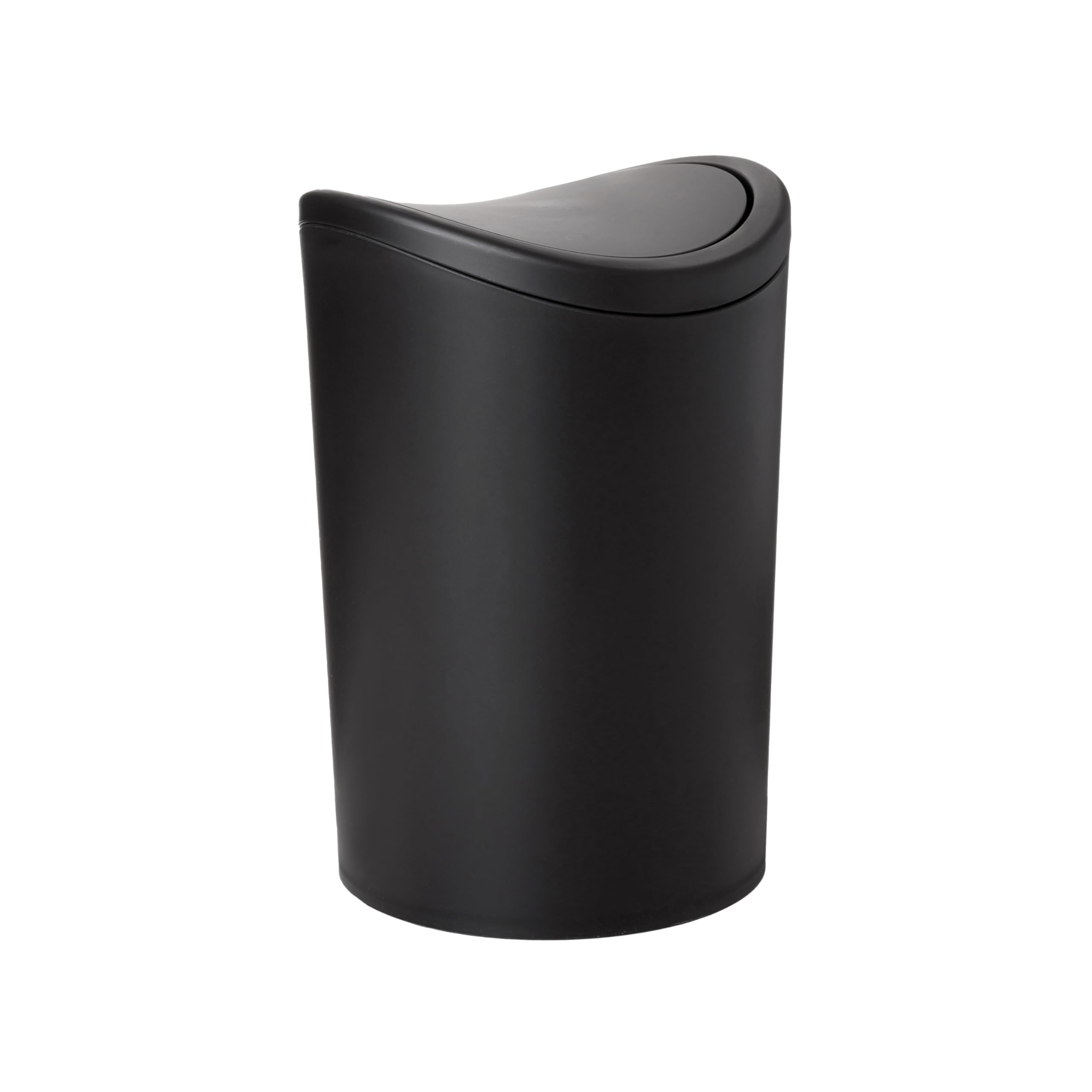 Superio Modern Bathroom Trash Can, Black