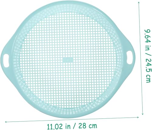 Miniatura 2 de Happyyami Tamiz de suciedad para jardín, tamiz de plástico para suelo, tamiz de suelo, filtro de malla, tamiz de suciedad con mango, herramienta de