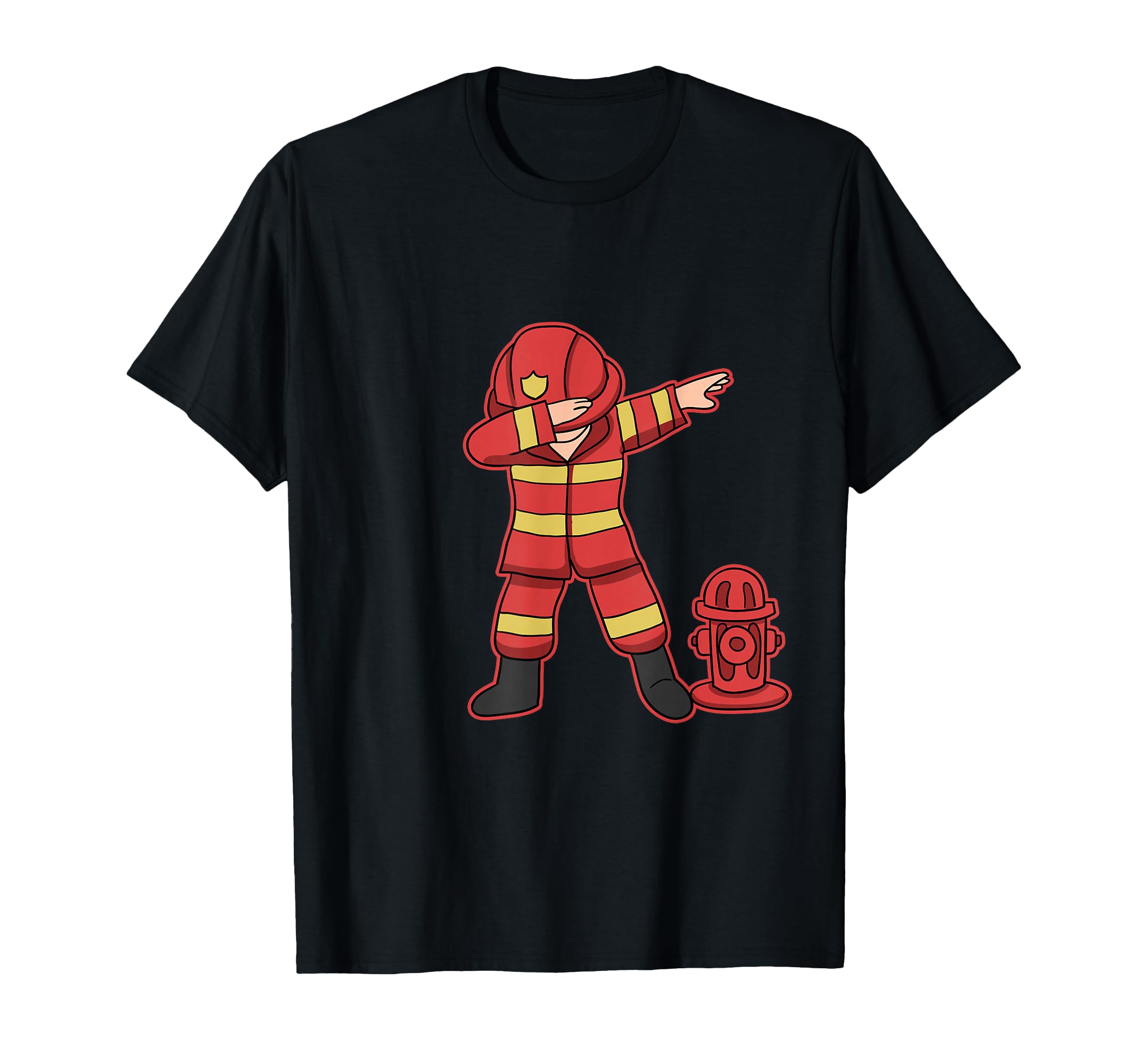 Dabbing Firefighter T Shirt Funny Dab Gift Firefighter Shirt T-Shirt