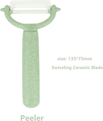 Miniatura 5 de CARTINTS Juego de tabla de cortar de plástico 5 en 1 para cocina con abridor de botellas, pelador, cuchillo de cocina, bandeja de servir, tabla de