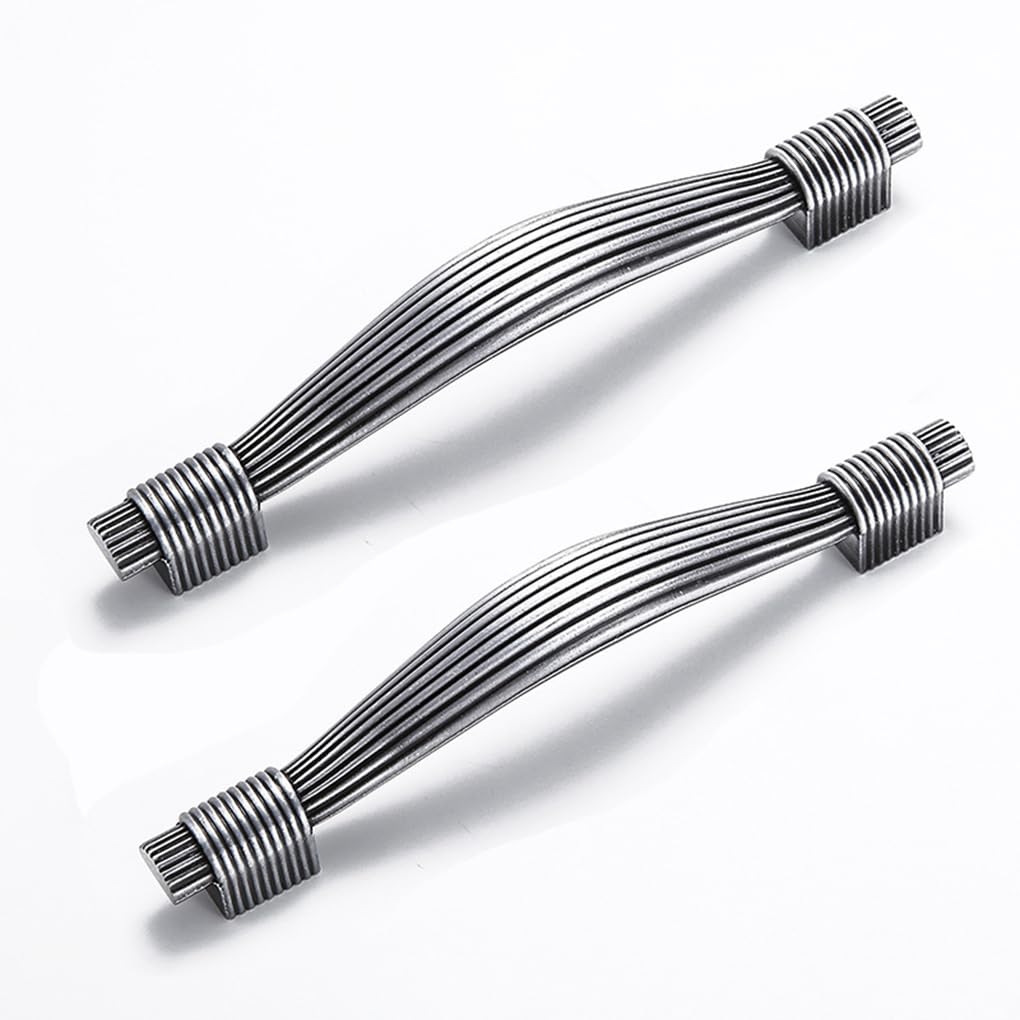 Dswzlqdxb Silver 2 Pcs Cupboard Pulls Cabinet Pulls Aluminium Alloy Cabinet Door Handle Furniture Drawer Pulls Knobs Door Levers For Kitchen Dresser,With Screws (Hole Spacing 160Mm,)