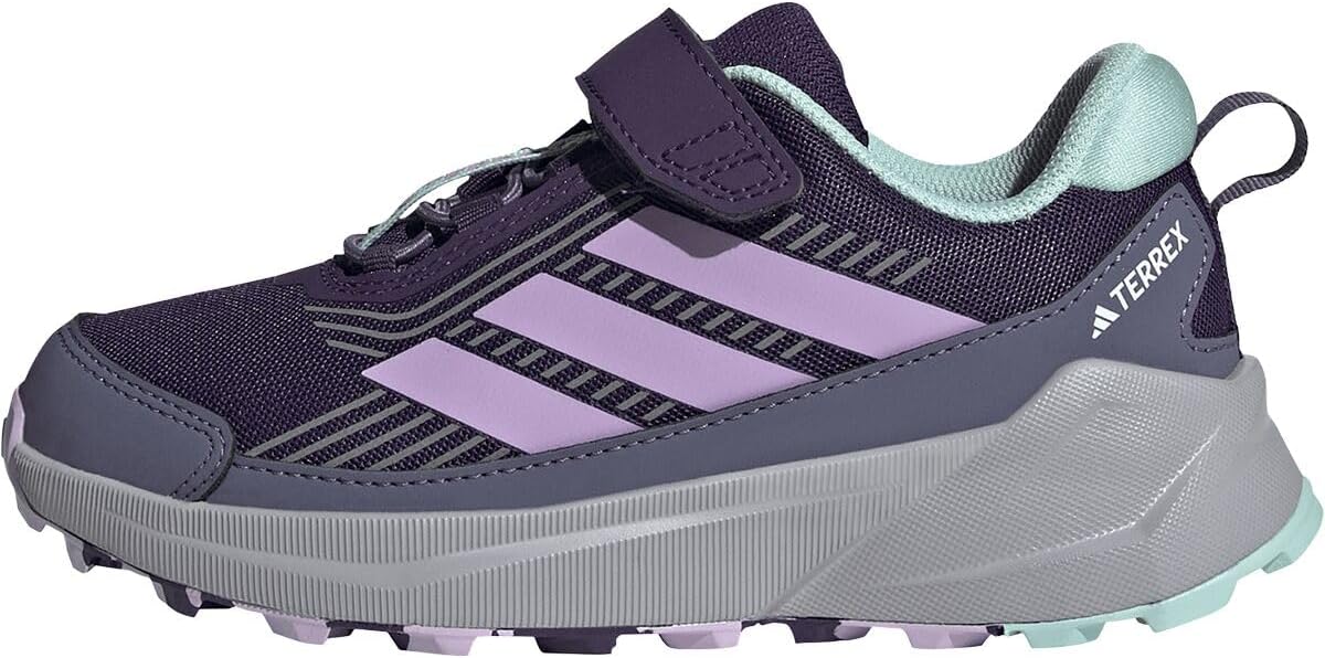 adidas Terrex, Terrex Trailmaker 2 CF Hiking Shoe - Little Kids', Aurora Plum/Powder Plum/Semi Flash Aqua, 12.0