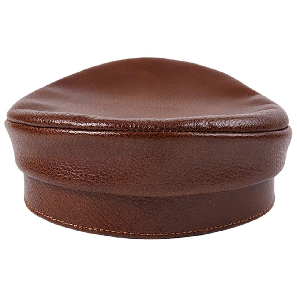 Cappello Militare Vintage, Berretto 'Esercito Tedesco, Berretto in Pelle, Stile Militare, con Visiera, Berretto in Pelle di Mucca Uomo, Classico Cappello Militare Caldo 'Esercito
