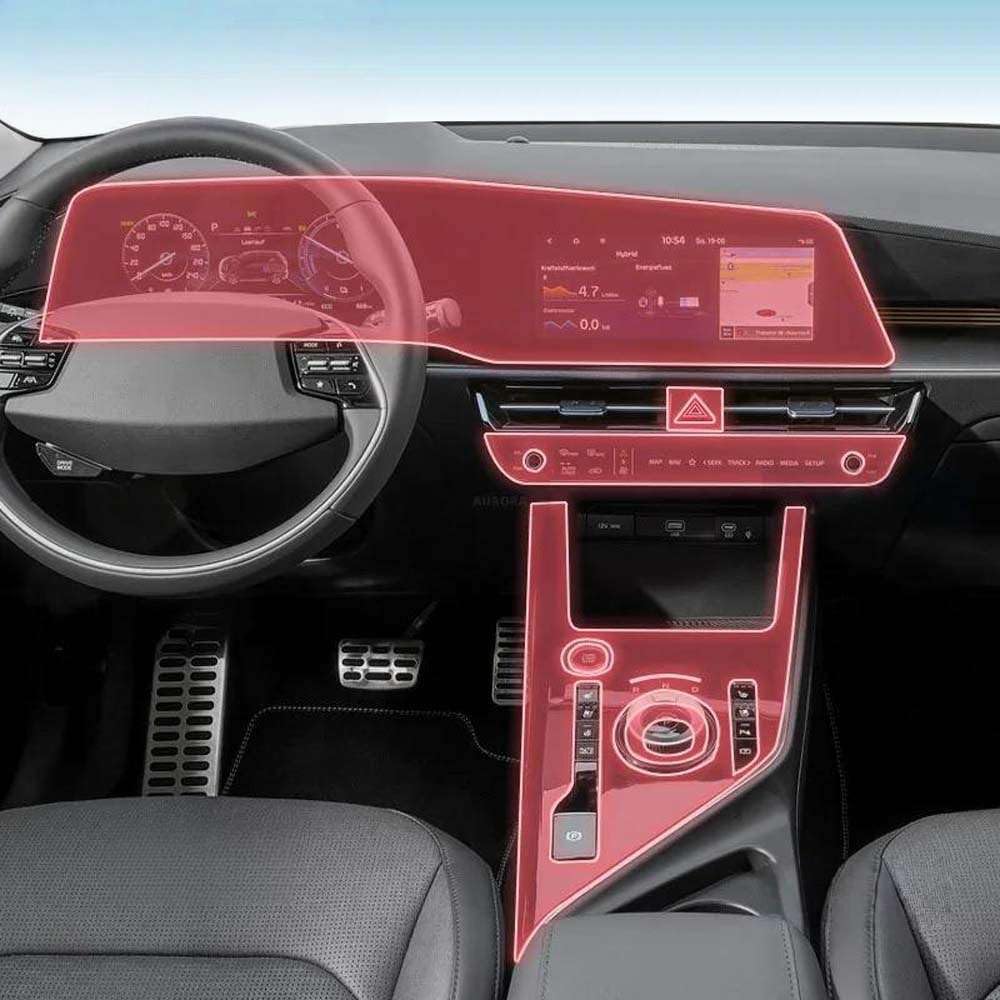 Car Interior Gearbox Panel TPU Protective, for KIA NIRO SG2 2022-2025 Film Screen Scratch Stickers
