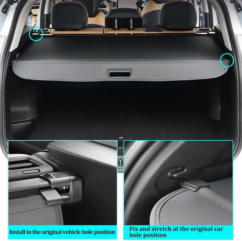Voiture Étagère Coffre Arrière Rétractable pour GMC Terrain 2018-2023, Cache Bagages Housse Colis Cargo Rideau Bouclier Sécurité