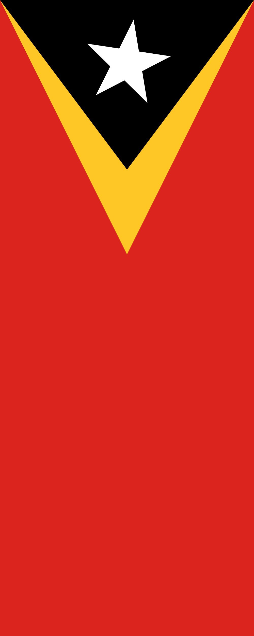 Drapeau Timor oriental vertical pour pavoiser vos façades de mairie