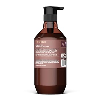 Theorie Marula Smoothing Shampoo - Frizz Control with Marula, Sea Buckthorn & Grape Seed Oils, Sulfate-Free, Gluten-Free, All Hair Types, 400 ML