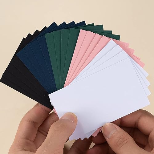 Miniatura 4 de Paquete de 100 tarjetas de papel grueso en blanco para invitaciones, tarjetas de felicitación, postales, fotos, papel grueso de 250 GSM (rosa, 2 x