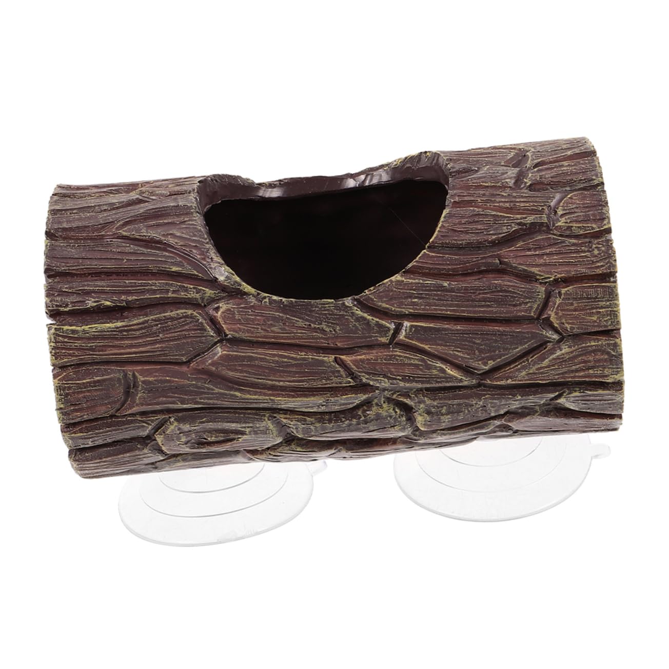 Toyvian Nascondiglio per Rettili Ventose Forti in Resina a Forma di Ceppo D'albero, Decorazione Realistica per Terrario per Gechi e Altri Rettili