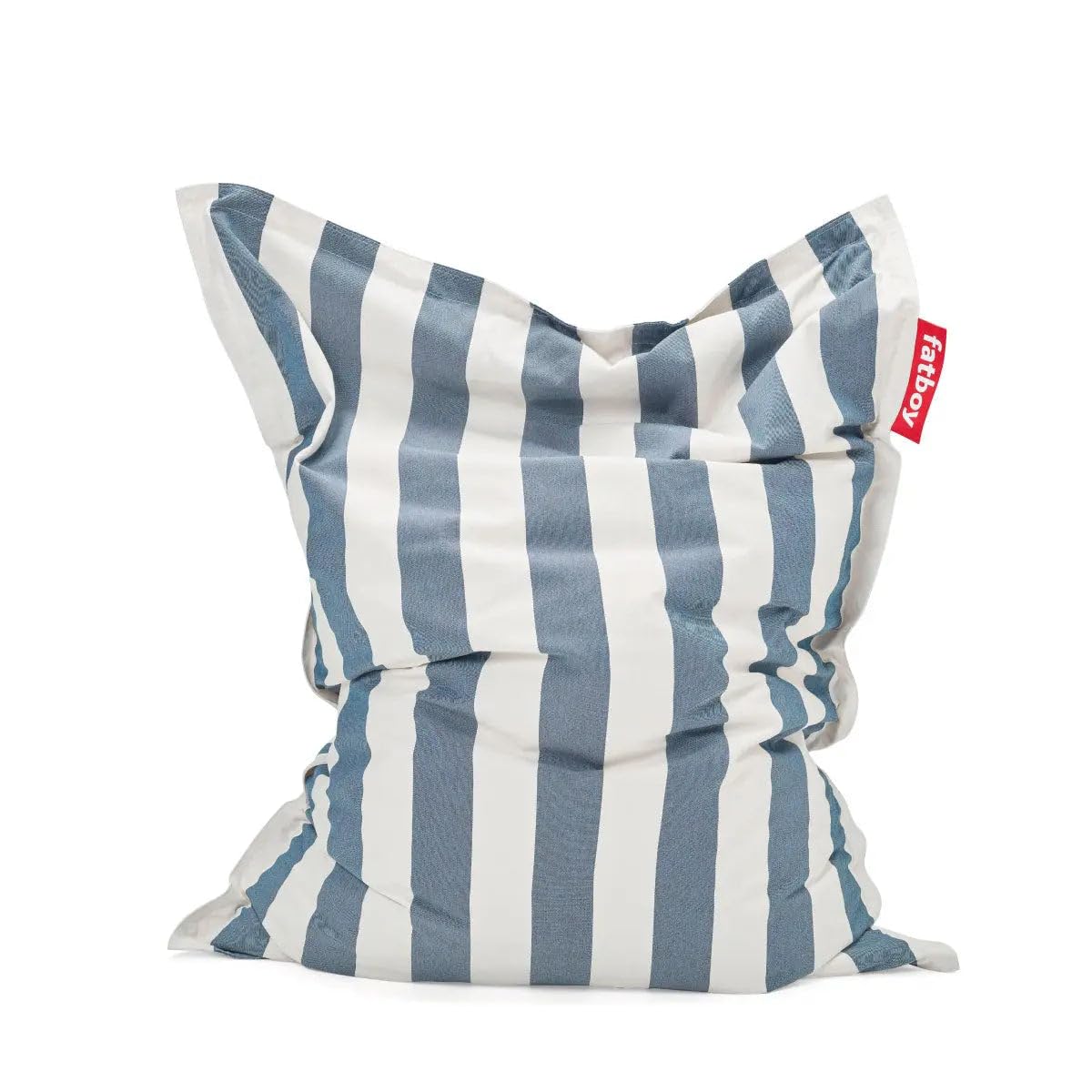 Pouf Fauteuil en Velours Côtelé Dalton - ICON - Bleu Marine - 1 Place
