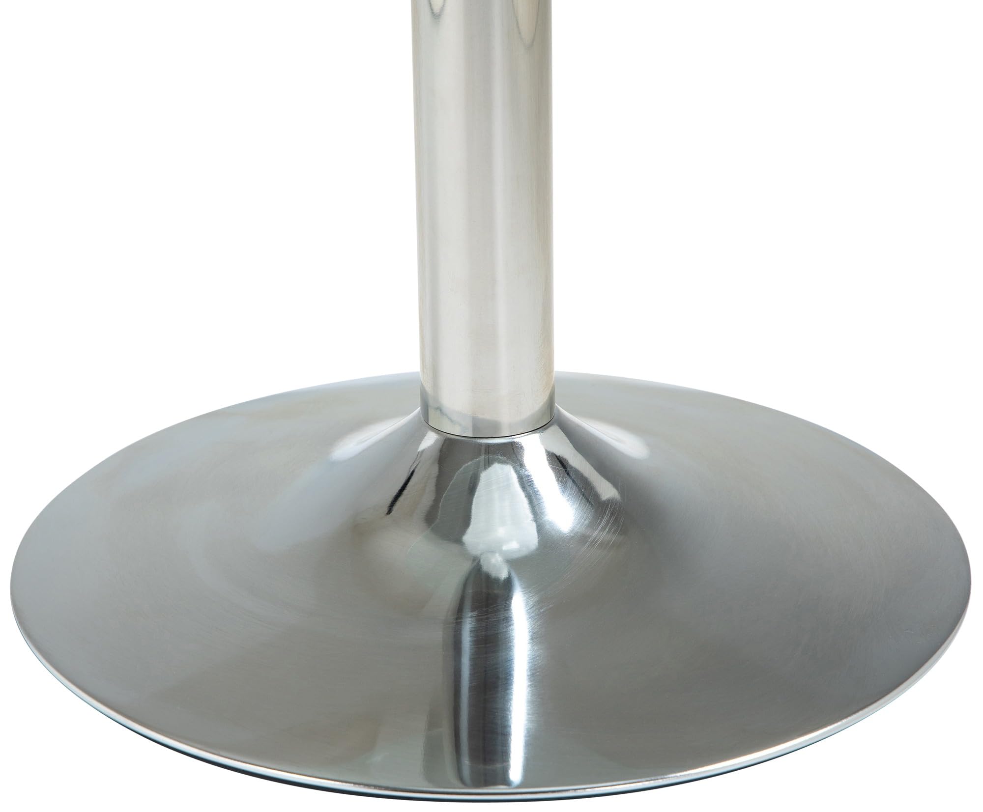 CLP Tavolo In Vetro Rotondo Di Sicurezza Ø 60 CM, H 70 CM I Tavolo Moderno Bar Con Piedistallo In Metallo Cromato, Colore:vetro trasparente