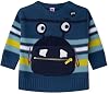 Tuc Tuc | Boys and Toddlers Pullover Monster Crewneck Sweater | Collection Galaxy Friends | Blue with Pocket