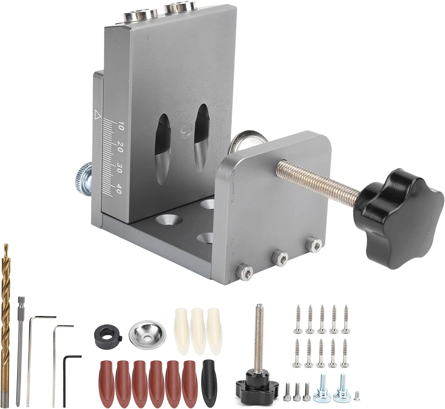 Hole Locator,Pocket Hole Jig,15° Drilling Guide for Wood Positioning and Cabinet Joint Assembly