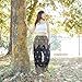 Lannaclothesdesign Women's Elephant Hippie Boho Yoga Harem Pants PJ (XXL, Black Peacock Flower)