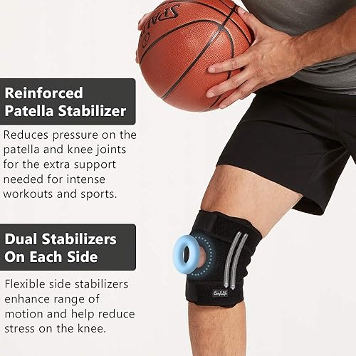 Miniatura 3 de ComfiLife Rodillera para alivio del dolor de rodilla  Rodillera de neopreno para ejercitar, correr, recuperación de lesiones  Estabilizadores