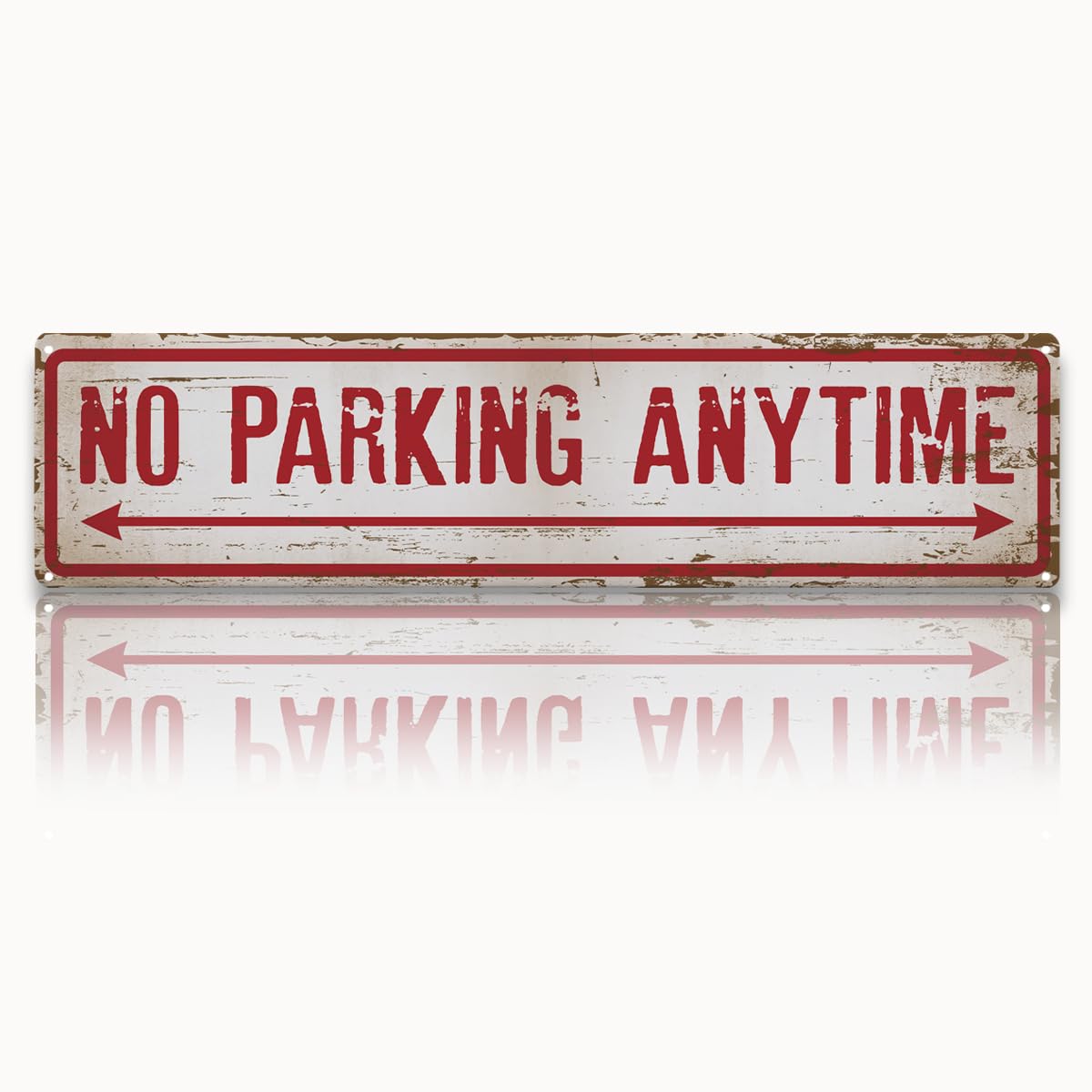 peiyeety Vintage Metal Tin Sign No Parking Anytime Retro Street Sign, Rustic Wall Decor for Home, Parking, Man Cave, Garage, Kitchen, Office, Farmhouse, Patio, Garden, Porch, 4 * 16 inch