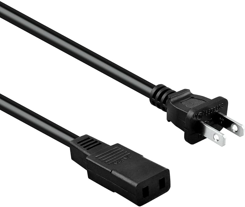 8ft 2-Prong Square AC Power Cord Cable Lead for Roland Rhodes Synthesizer Keyboard VK-1000 MK-80