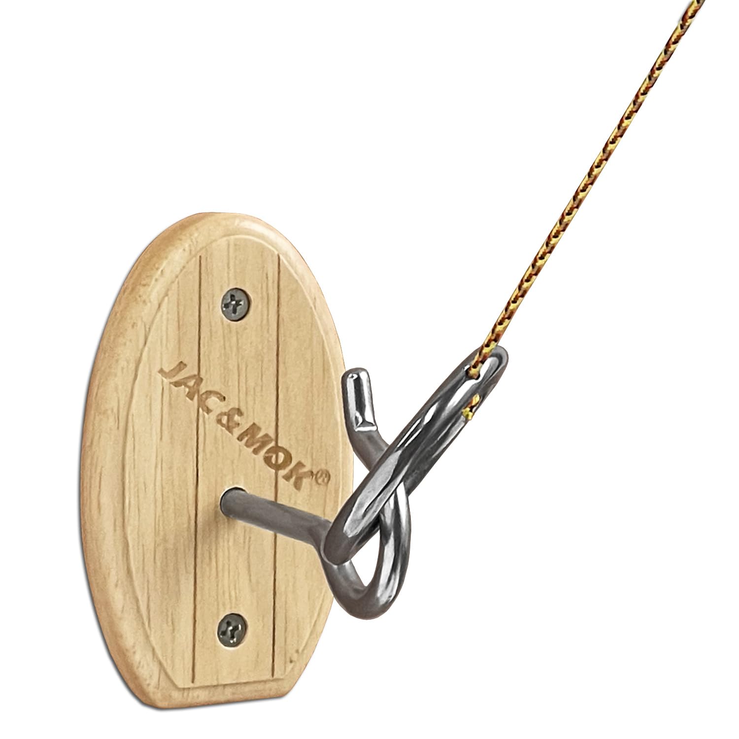 Photo 1 of Hook and Ring Toss Game Swing Target Game DIY Kit -Stainless Steel Ring, Polyester Rope and Hardware (Short Board - Yellow 1)