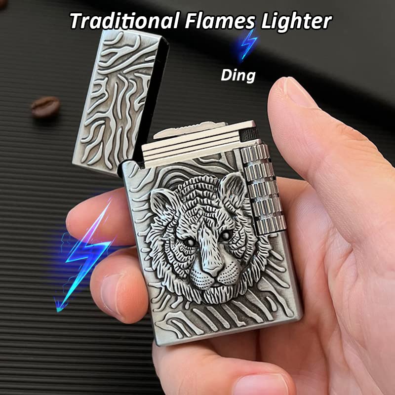 Encendedor vintage de llama suave con ignición vertical miniatura 2