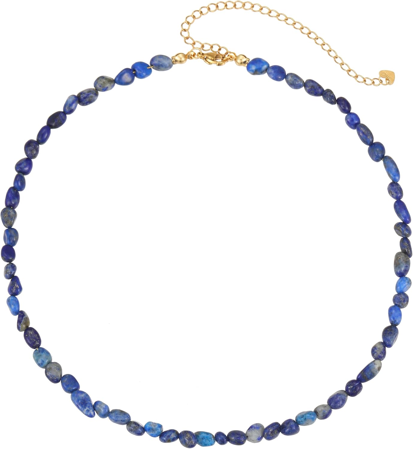 Wellike Beaded Necklaces For Women Trendy Dainty Choker Necklace Chain 18k Gold Plated Natural Stone Handmade Everyday Bead Necklaces Fashion Healing Crystal Jewelry