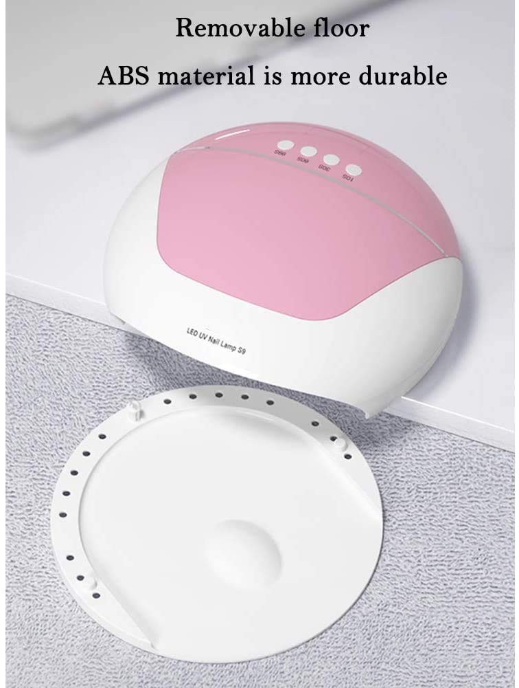 Lampada per Unghie, Essiccatore for Unghie Gel 110W Lampada UV for Smalto con 4(Pink)