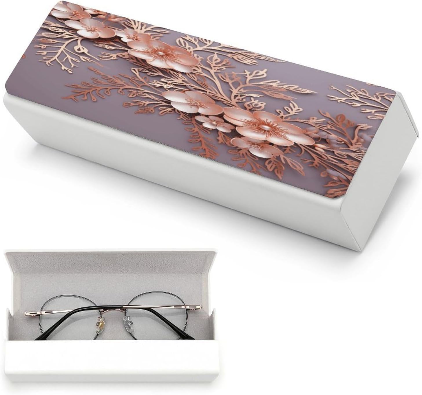 Portable Travel Sunglasses Case Leather Hard Shell Eyeglasses Case image 5