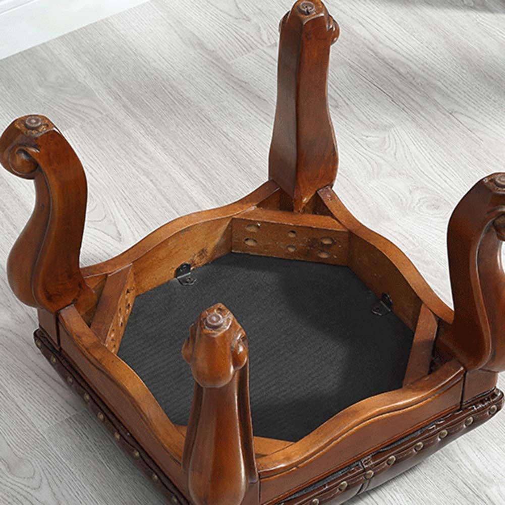 JIOWEUOE Questo poggiapiedi imbottito è realizzato in legno di gomma, decorato con bottoni, stile europeo, può essere utilizzato come sgabello da tavolo, sgabello fasciatoio, pia, verde, 40 x 40 cm