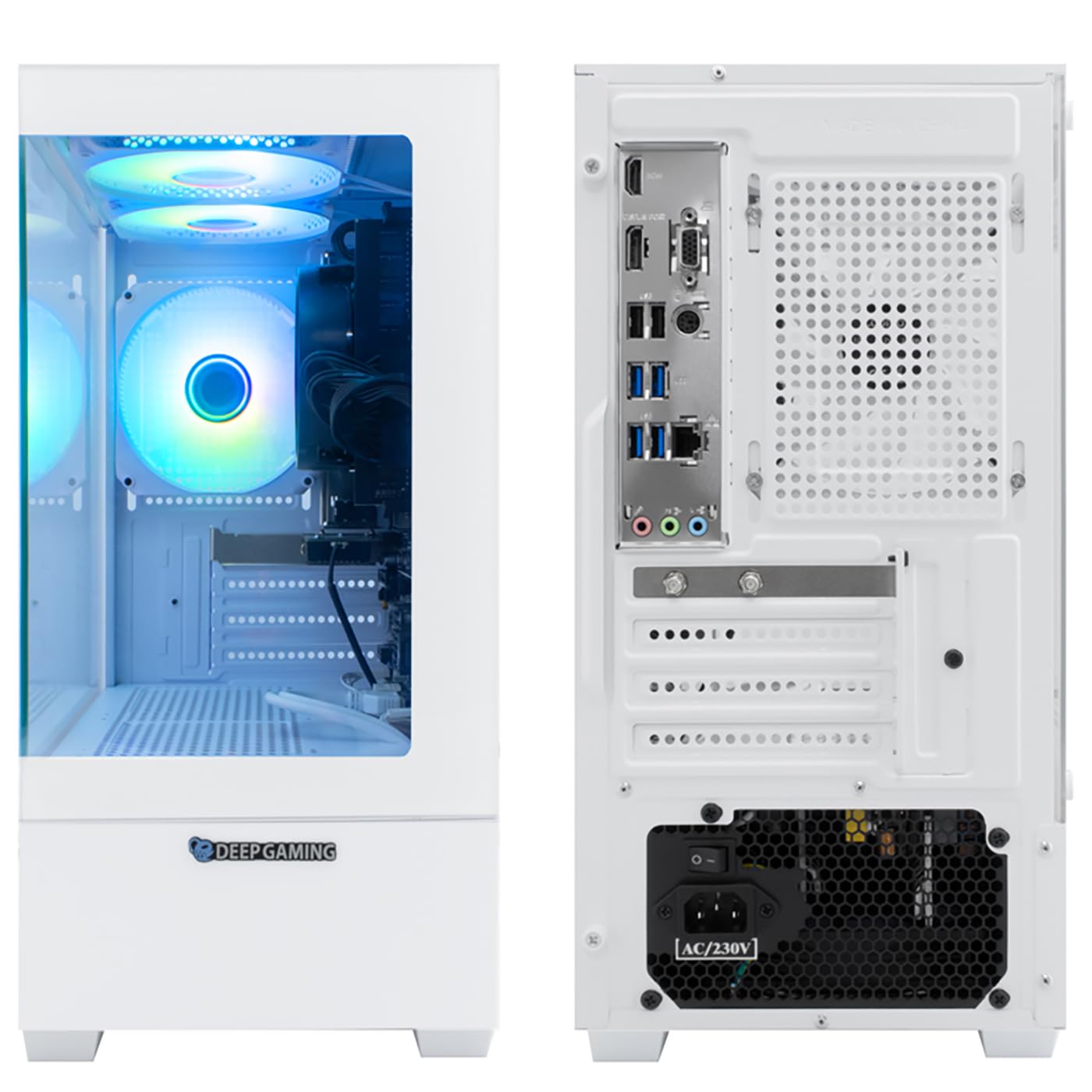 Spectre - PC Gaming AMD Ryzen 7 5700G, 32GB RAM DDR4, Gráficos AMD Radeon Vega 8, 1TB SSD M.2, WiFi + Bluetooth 5.2, Windows 11 Pro. Ordenador Gaming, PC Gamer Blanco
