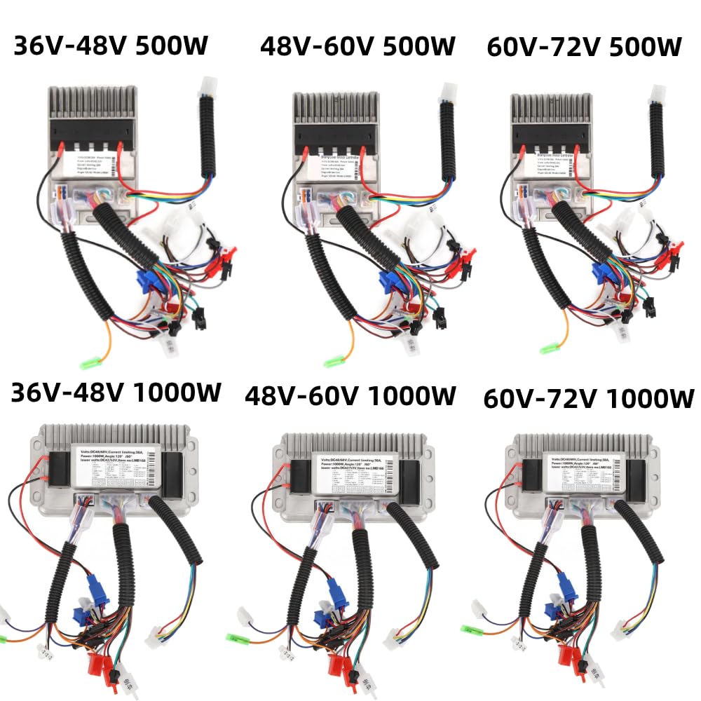Centralina Monopattino Elettrico 36 48 60 72V 500 1000W Bici Elettrica Controller Brushless Moto Veicolo 3 Modalità Regolatore Di Velocità Onde Sinusoidale