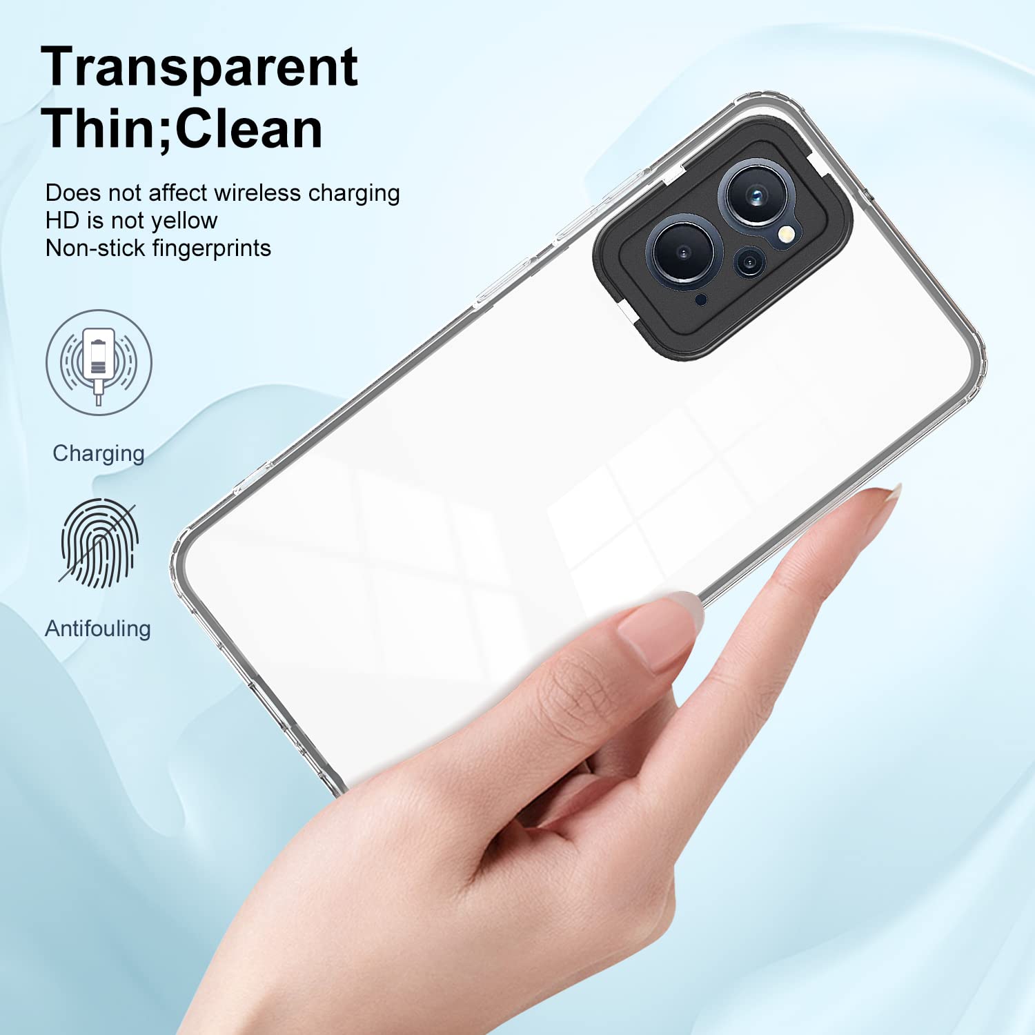 PANXIYUE Cover per Realme 9i / Oppo A76 / Oppo A96 4G [Militare Antiurto case] Protezione con supporto, antigraffio rigida armatura e antiurto Silicone Bumper, Protezione Fotocamera Anti Graffio, Nero