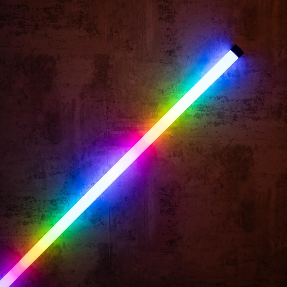 Tube LED 130cm RVB digital, filaire USB, synchronisé à la musique, display 20 pcs