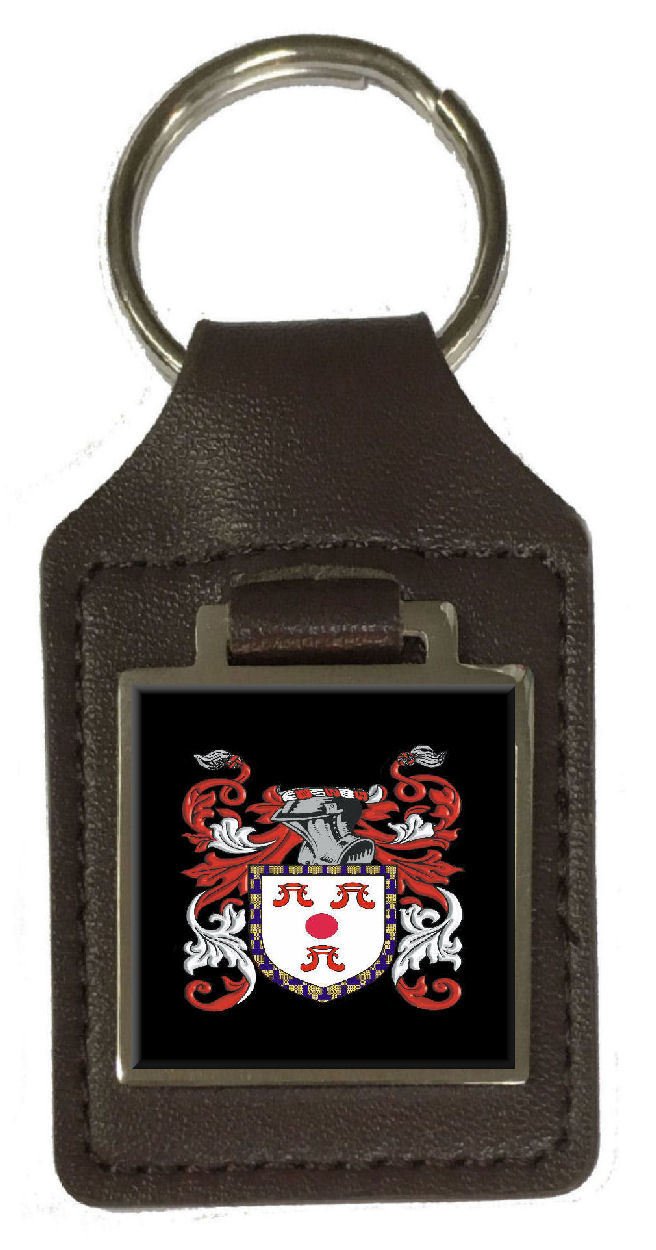 Birmingham Heráldry - Llavero de Piel con Escudo de Armas, Color marrón