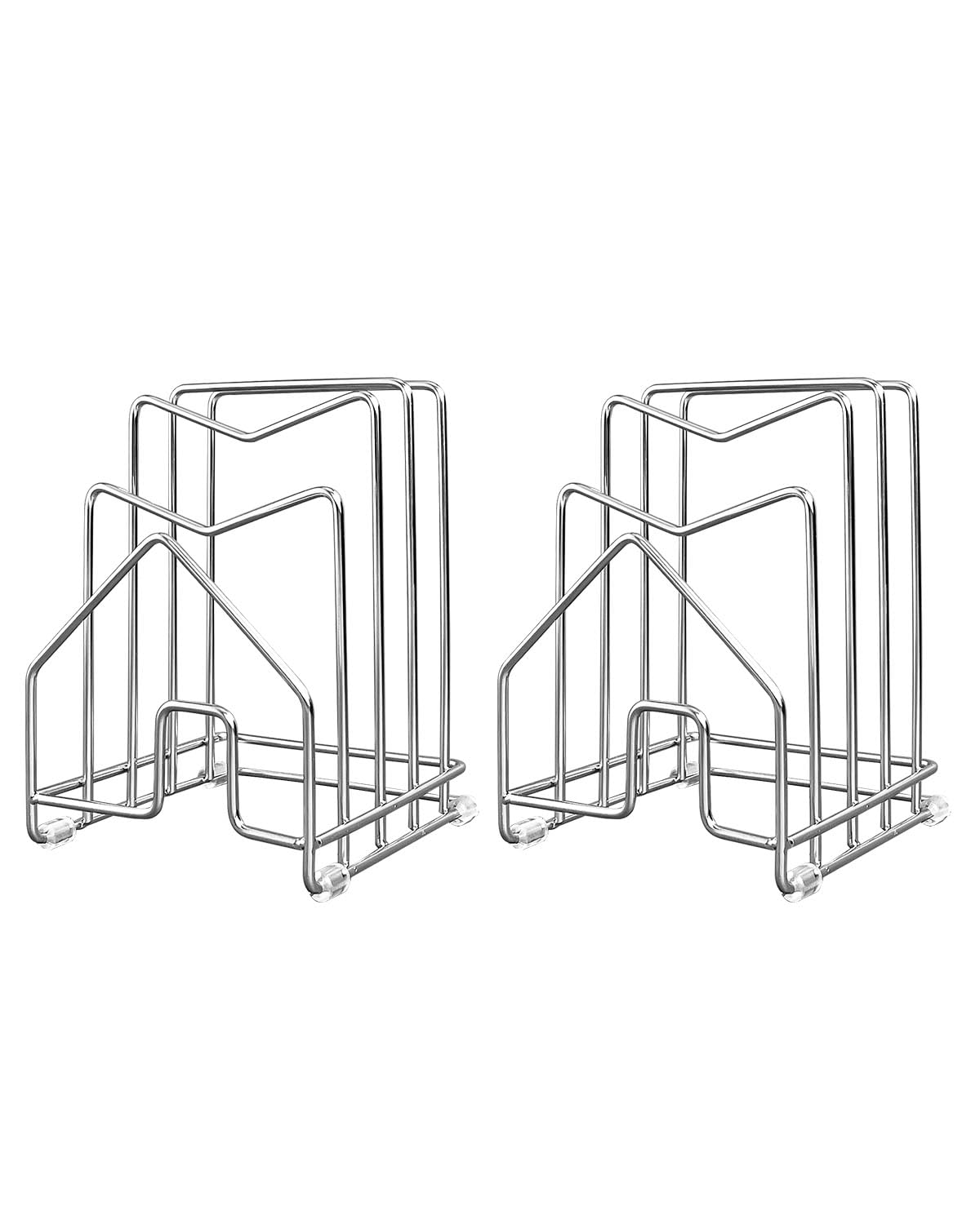 Topfdeckel-Organizer und Schneidebrett-Halter für Innenschrank, Edelstahl 304Topf- und Pfannen-Organizer für unter dem Schrank, Halter für Topfdeckel, Keksebleche, Backformen, Servierbleche，2 silber